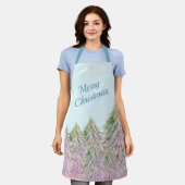 Tablier Pink Winter Forest Tree Watertree Noël (Porté)