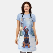 Tablier Pinscher allemand Courtyard enneigé Chapeau de Pèr (Porté)