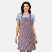 Tablier Pinstripe violet Lanières pourpres Chef (Porté)