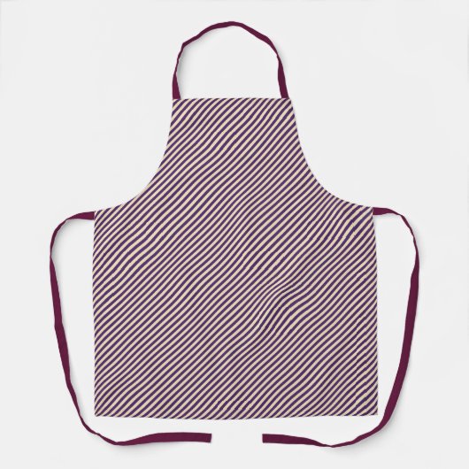 Tablier Pinstripe violet Lanières pourpres Chef (Recto)