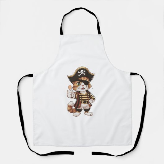 Tablier Pirate Chat amoureux des chats Oeil Patch Gasparil (Recto)