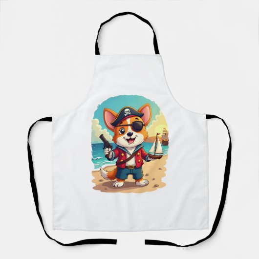 Tablier Pirate Chien Berger Allemand (Recto)