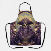 Tablier Pirate de crâne pourpre (Recto)