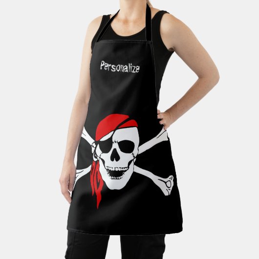Tablier Pirate Skull & Bones Skeleton Eye Patch (Insitu)