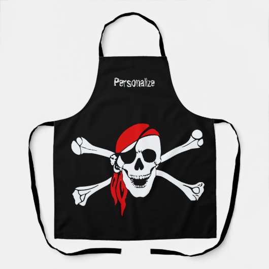 Tablier Pirate Skull & Bones Skeleton Eye Patch (Recto)