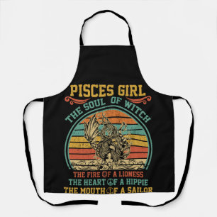 Tablier Pisces Girl L'Âme Sortir Le Feu D'Une Lionne
