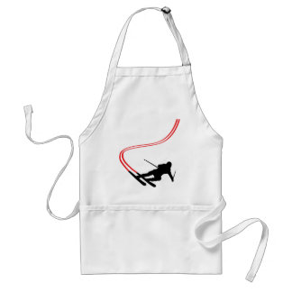 Tablier piste rouge de ski alpin