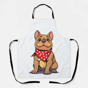 Tablier Pitbull Bouledogue Mignon avec Bandana Amoureux de
