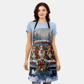 Tablier Pitbull Christmas Red Truck Holiday (Porté)