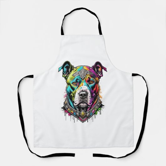 Tablier pitbull coloré (Recto)
