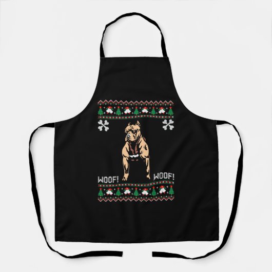 Tablier Pitbull Ugly Christmas Sweater (Recto)
