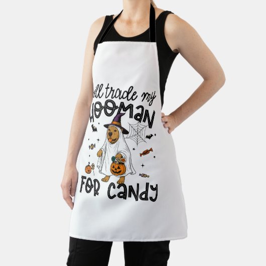 Tablier Pitpull Chien Halloween Ghost Éffrayant (Insitu)