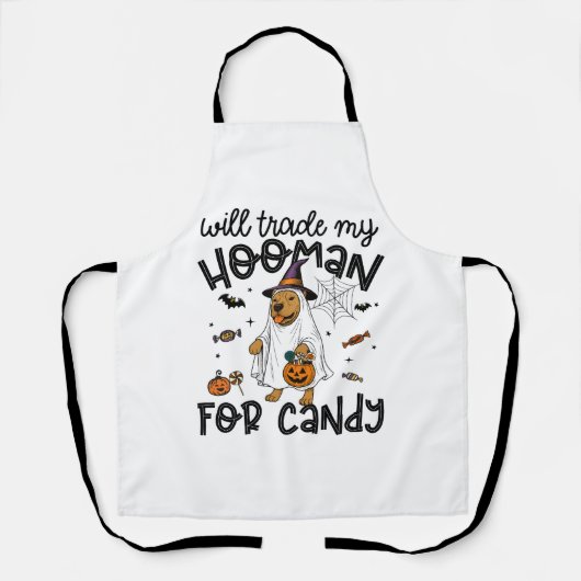 Tablier Pitpull Chien Halloween Ghost Éffrayant (Recto)