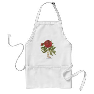 Tablier Pivoines Vintage, Fleurs de Pivoine par Basilius B