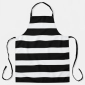 Tablier PixDezines bandes noires et blanches réglables (Recto)