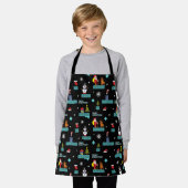Tablier Pixellit Joyeux Motif de Noël - Design rétro (Porté)