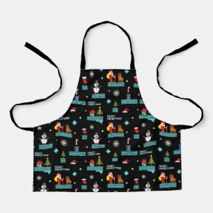 Tablier Pixellit Joyeux Motif de Noël - Design rétro