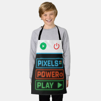 Tablier Pixels Power Play Gamer Apron – Fun Gaming Style