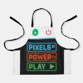 Tablier Pixels Power Play Gamer Apron – Fun Gaming Style (Recto)