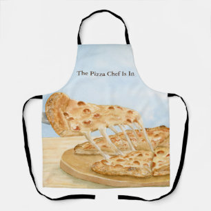 Tablier Pizza au Fromage Classique Le Chef est là en aquar