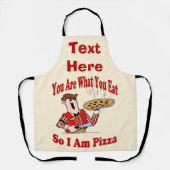 Tablier Pizza Design Abstrait ajouter du texte, Apron (Recto)