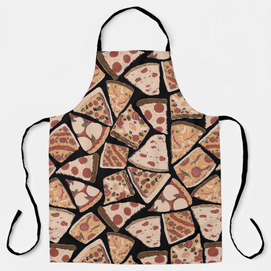 Tablier Pizza of the World Black Apron (Recto)