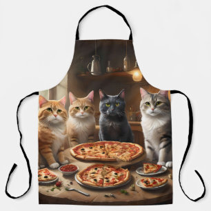 Tablier "Pizza Paw-ty : Quatre Chats Creusent !"