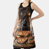 Tablier "Pizza Paw-ty : Quatre Chats Creusent !" (Insitu)