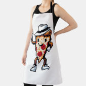 Tablier Pizza Slice Dansant - Pixel Drôle Art Conception a (Insitu)