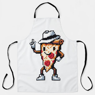 Tablier Pizza Slice Dansant - Pixel Drôle Art Conception a