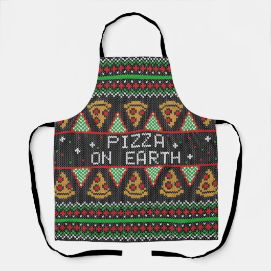Tablier Pizza Ugly Christmas Sweat (Recto)