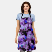 Tablier Plage complète violette et bleue (Porté)