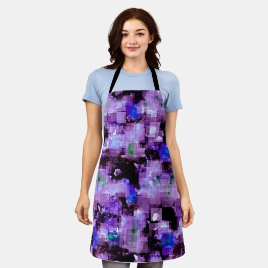 Tablier Plage complète violette et bleue (Porté)