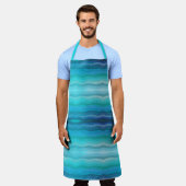Tablier Plage Côtière Vagues Salées Sur Turquoise (Porté)