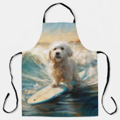 Tablier Plage de Coton De Tulear Peinture de surf (Recto)