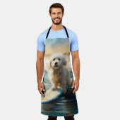 Tablier Plage de Coton De Tulear Peinture de surf (Porté)