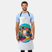 Tablier Plage de coucher de soleil tropicale Relaxant Pixe (Porté)
