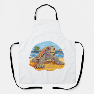 Tablier Plage de dessin animé de tortue