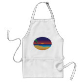 Tablier Plage de Sunset Tropical Palm Feuille Ocean Waves (Devant)