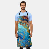 Tablier Plage du paysage marin tropical Vagues océaniques (Porté)