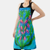 Tablier Plage Fleurs Peinture Acrylique (Insitu)