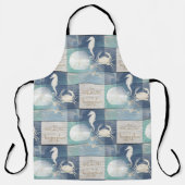 Tablier Plage Joyeux Lieu Blue Aqua Apron (Recto)