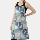 Tablier Plage Joyeux Lieu Blue Aqua Apron (Insitu)