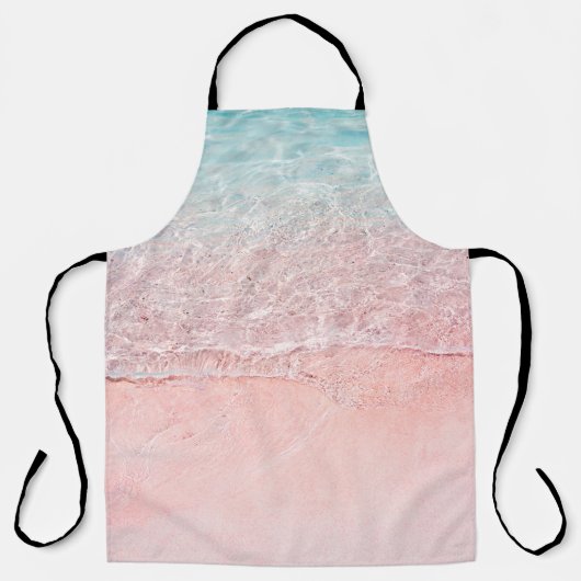 Tablier Plage rose et vague (Recto)