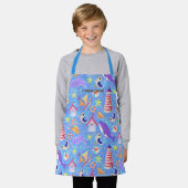 Tablier Plages amusantes Bleu Apron (Porté)