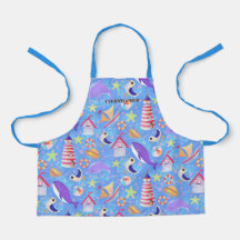 Plages amusantes Bleu Apron