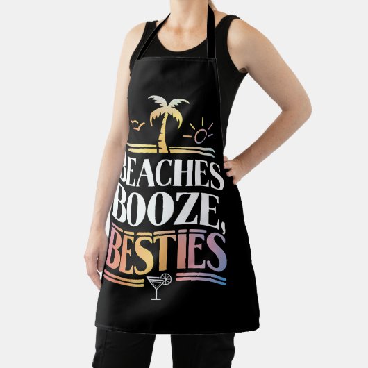 Tablier Plages Booze & Besties Coconut Tree été (Insitu)