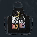 Tablier Plages Booze & Besties Coconut Tree été<br><div class="desc">Plages Booze & Besties Coconut Tree Vacances été</div>