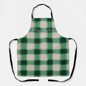 Tablier Plaid à la crème verte (Recto)