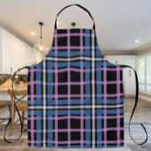 Tablier Plaid Apron – Blue & Lavender Checkered Kitchen